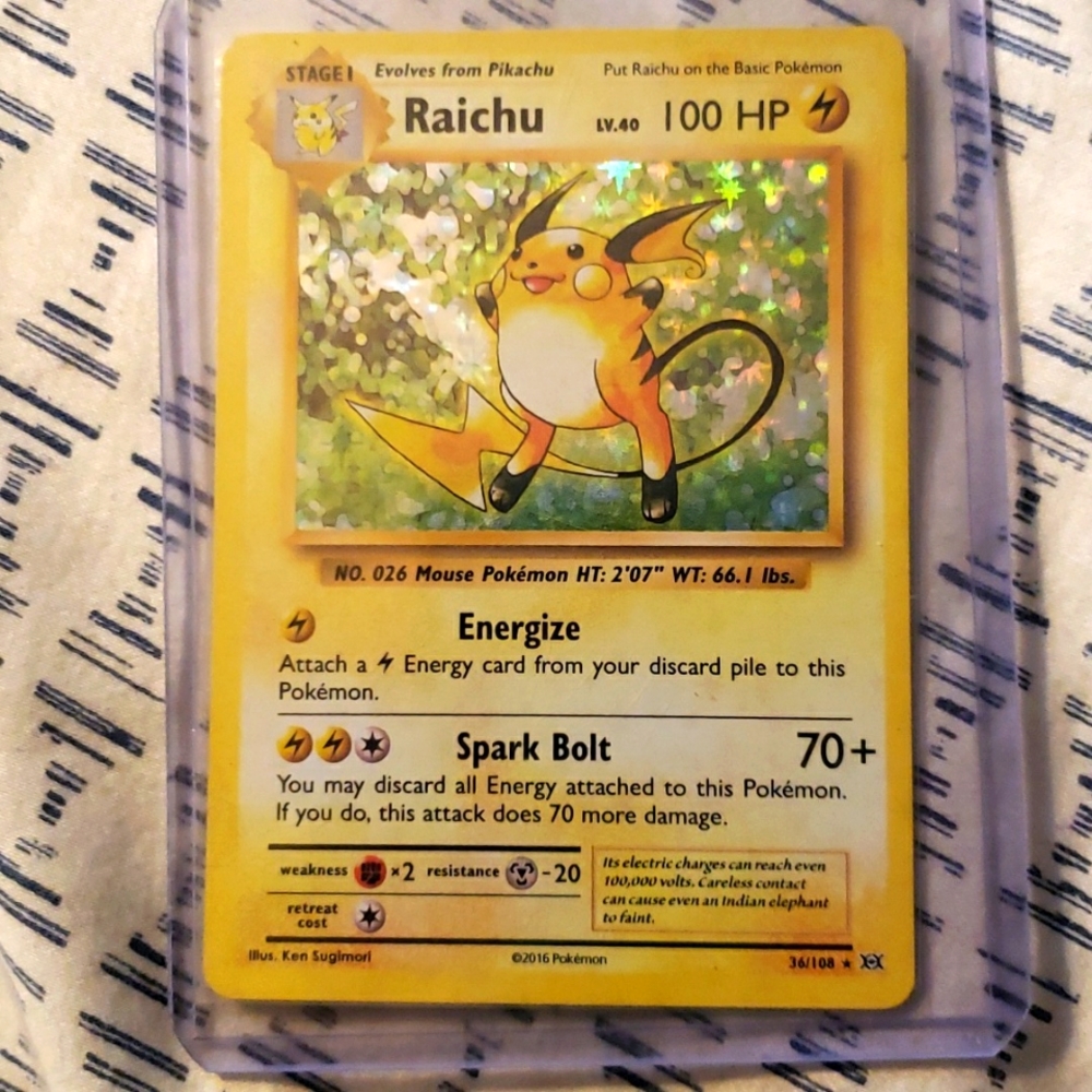 Raichu,  Stage 1,  LV. 40,  100HP,  No. 026 Mouse Pokémon